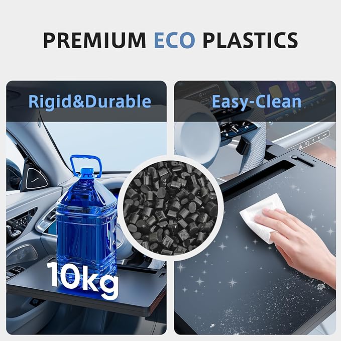 Steering Wheel Tray, Car Food Tray, Car Desk for Laptop, Multipurpose Car Table for Eating & Work, Adjustable Car Tray with Drawer and Anti-Slip Protective Adhesive