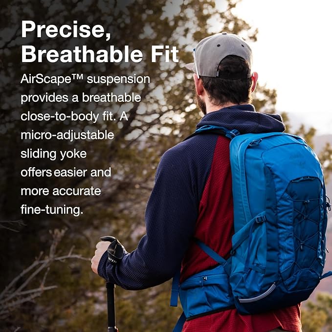 Osprey Talon 11L Men's Lightweight Hiking Backpack - Small Daypack for Travel & Camping, Scoria Blue/Night Shift