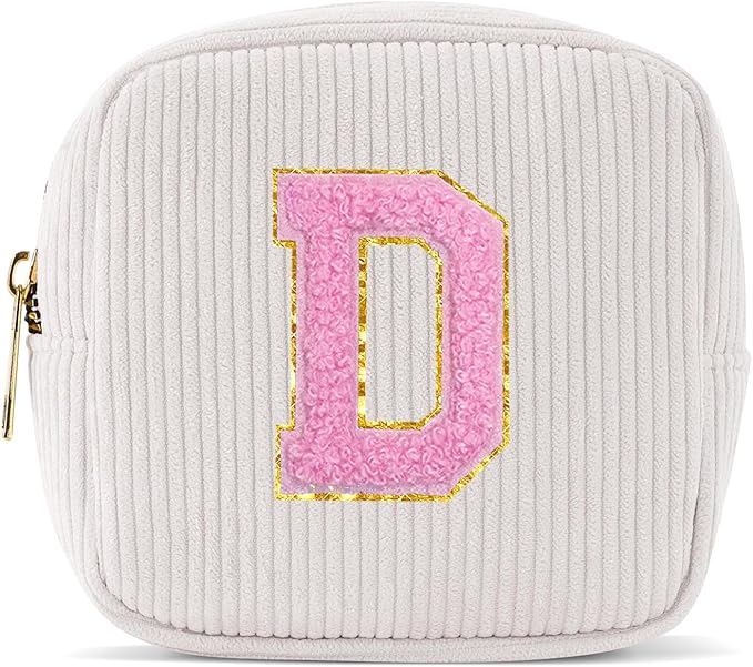 Pocmimut Makeup Bag,Cute Makeup Pouch for Girlfriend Bridesmaid Wife,Travel Toiletry Bag Birthday Gift Graduation Decorations Idea for Girls,D