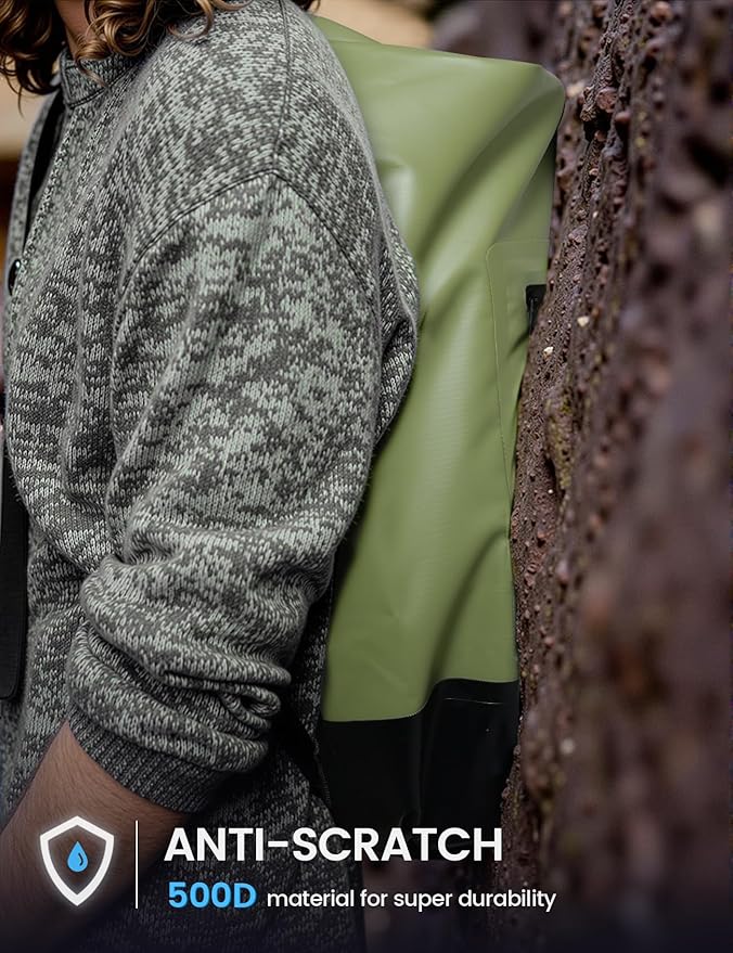 Lamicall Dry Bag Waterproof Backpack - [Zippered Pocket] 5L/10L/20L/30L/40L Roll Top Waterproof Bag with Water Proof Phone Pouch, Floatable Drybag for Swimming, Boating, Kayaking, Camping, Beach