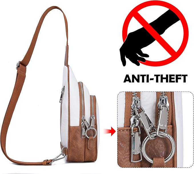 INICAT Crossbody Sling Bags Fanny Packs Valentine's Day Gifts Vegan Leather Travel Vacation Essentials Purses Women