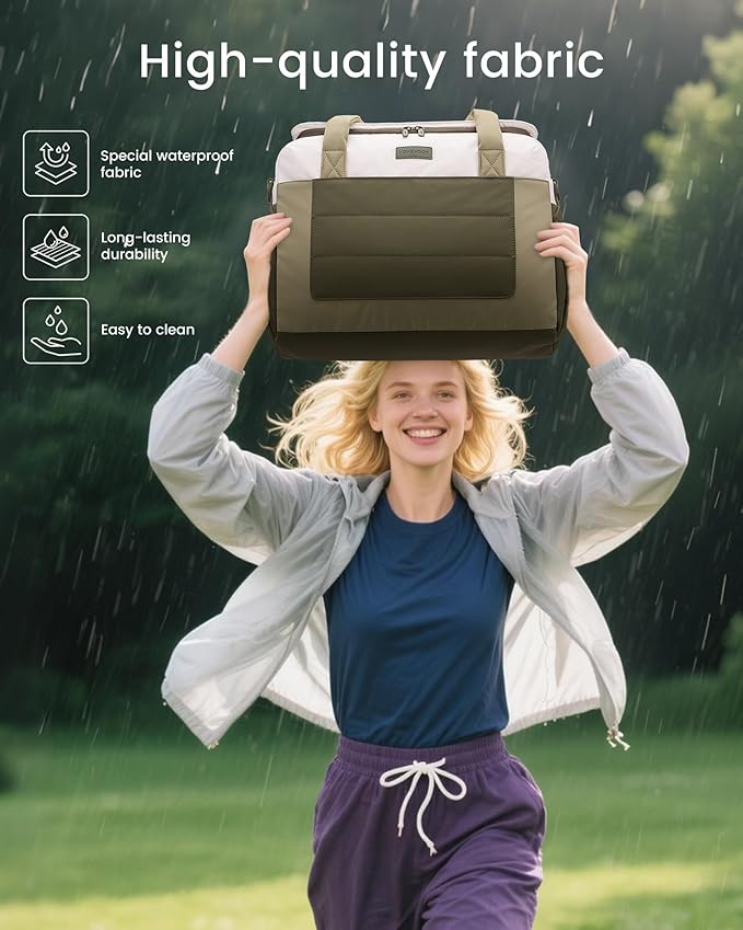 LOVEVOOK Weekender Bags for Women,Carry on Duffle Bag for Travel, Water-resistant Gym Bag with Wet Pocket,Overnight Travel Bag (Black, L)