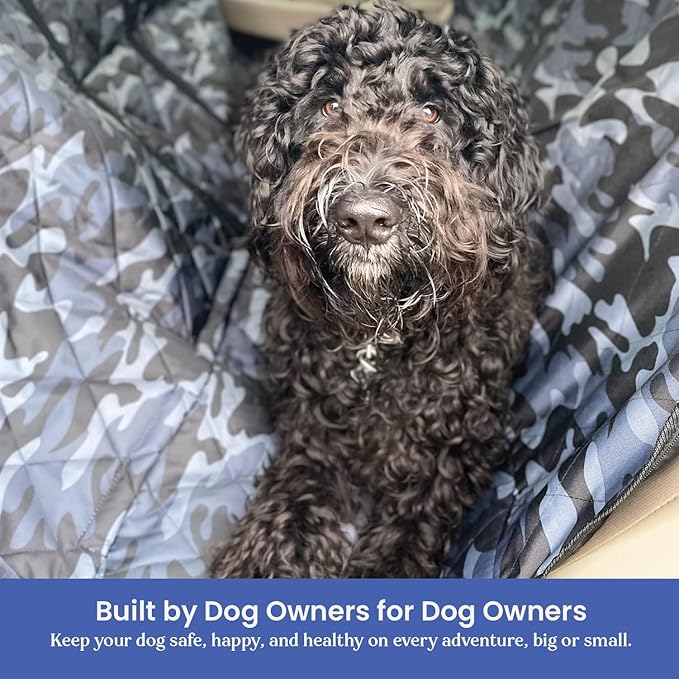 4Knines Dog Hammock for Full Size Trucks & Large SUVs (XL, Camo) – Bench Seat Covers for Trucks with 60/40 Split Seats - Armrest & Seatbelt Access – Waterproof, Easy Install, Machine Washable