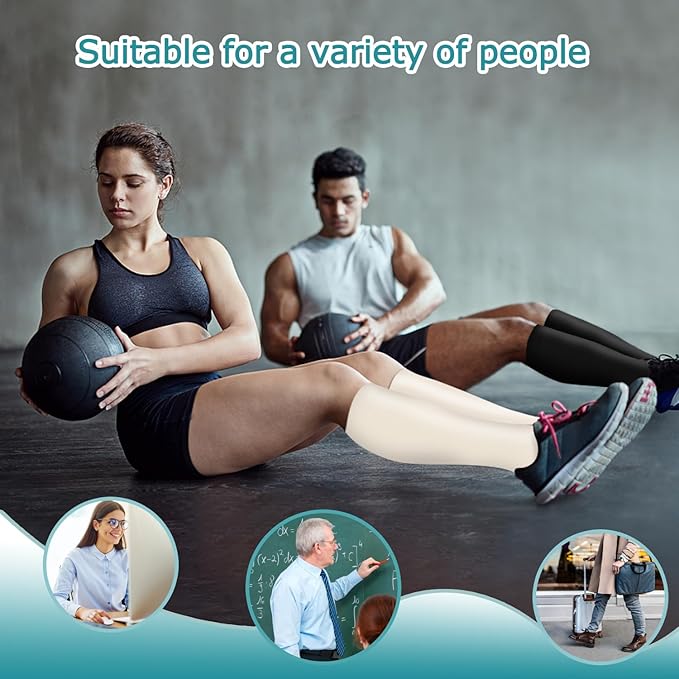 ACTINPUT 8 Pairs Compression Socks for Women & Men,Support Compression Stockings for Medical Running Athletic