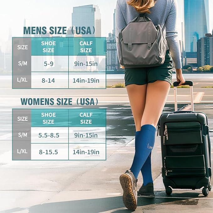 BLUEENJOY Copper Compression Socks for Women & Men (6 pairs) - Best Support for Nurses, Running, Hiking, Recovery