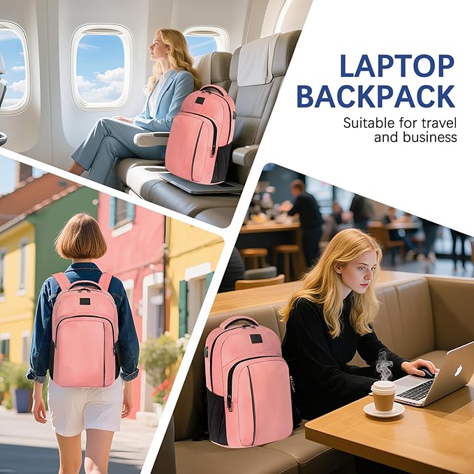 LARIPOP Extra Large Backpack,17.3 Inch Business Laptop backpack for Men Women with USB Charging Port,Water-Resistant Laptopack Weekender Daypack for Work College Computer