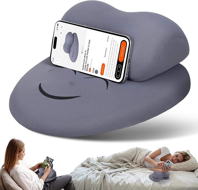 Momykids Neck & Hand Pillow | Soft Phone Holder for Bed, Arm Pillow for Side Sleeping While Using Phone, Neck and Arm Support
