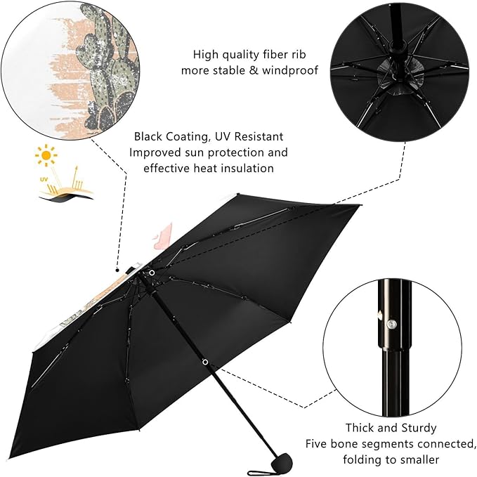 Umbrellas for Rain Travel Umbrella Windproof Small Folding Compact Mini Umbrella for Purse Lightweight Portable 1