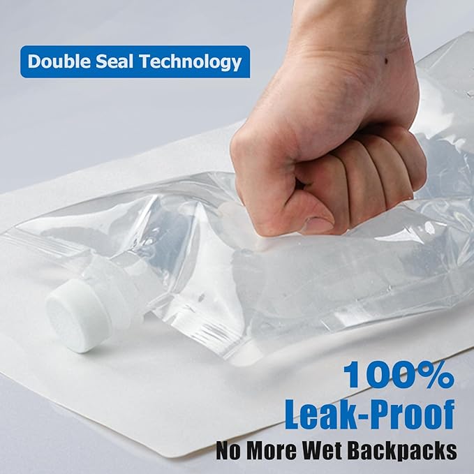 64oz Collapsible Water Bottles, 3-Pack Reusable Travel Foldable Water Bottles for Hiking Camping Running Bike, BPA-Free Water Bottle