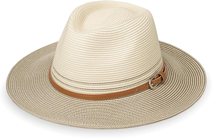 Wallaroo Hat Company Women’s Kristy Fedora – Small (Petite) or Medium | UPF 50+ | UV Sun Protection Hat | Packable Design