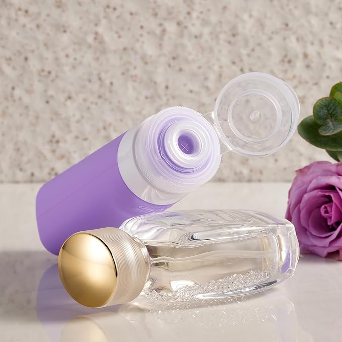 INSFIT 17 Pack Silicone Travel Bottles Set - TSA Approved Leakproof Toiletries Containers, Reusable Travel Size Accessories for Women & Men, Airplane Essentials, Shampoo Lotion Organizer