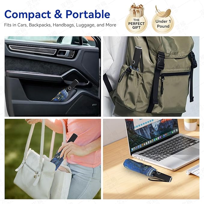 Umbrella, Pretty Umbrellas for Women and men, Ladies Umbrellas for Rain, Automatic Folding Umbrellas Open Close