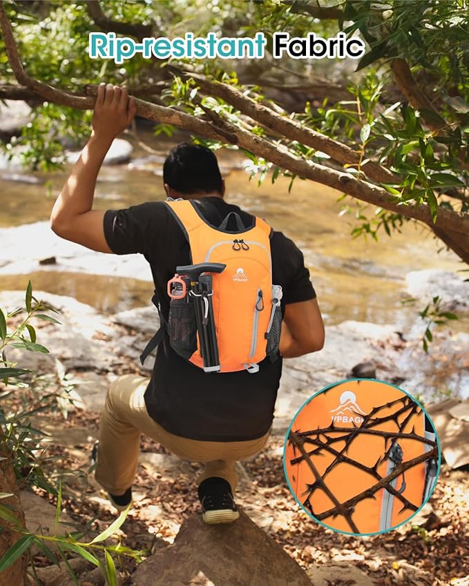 Small Hiking Backpack with Front Phone Holder, Packable Back pack with Chest and Waist Strap, Lightweight Daypack for Women Men