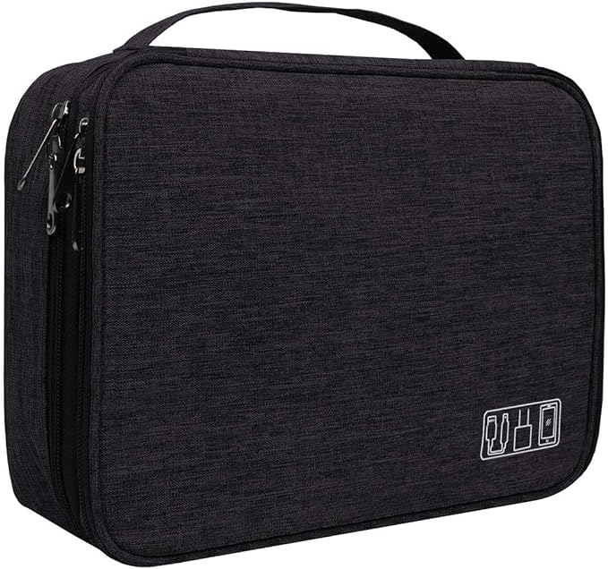 Electronics Organizer, Jelly Comb Electronic Accessories Cable Organizer Bag Waterproof Travel Cable Storage Bag for Charging Cable, Power Bank, iPad