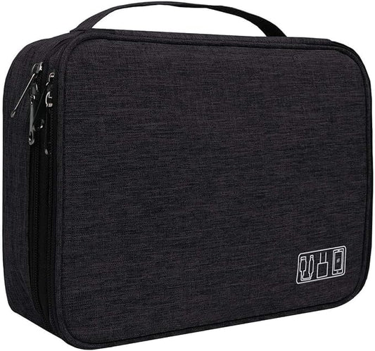 Electronics Organizer, Jelly Comb Electronic Accessories Cable Organizer Bag Waterproof Travel Cable Storage Bag for Charging Cable, Power Bank, iPad