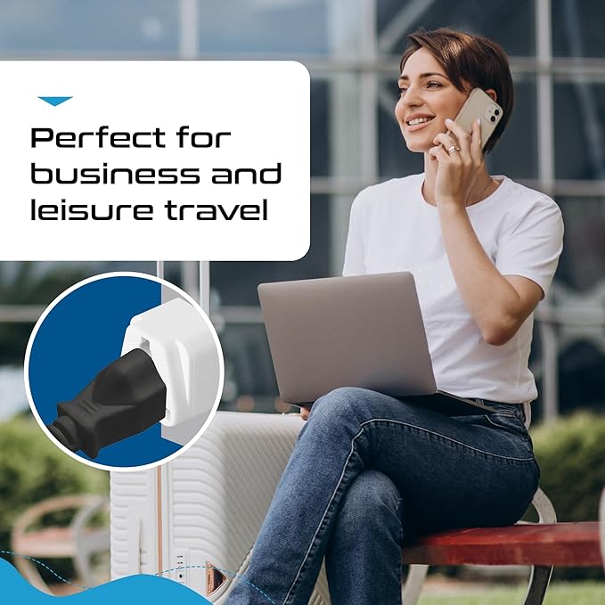 Ceptics South Africa Travel Plug Adapter (Type M) - 3 Pack [Grounded & Universal] (GP-10L-3PK)