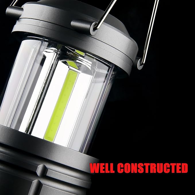 Camping Lantern, Battery Powered LED Lanterns for Hurricane Power Outage, 4 Pack