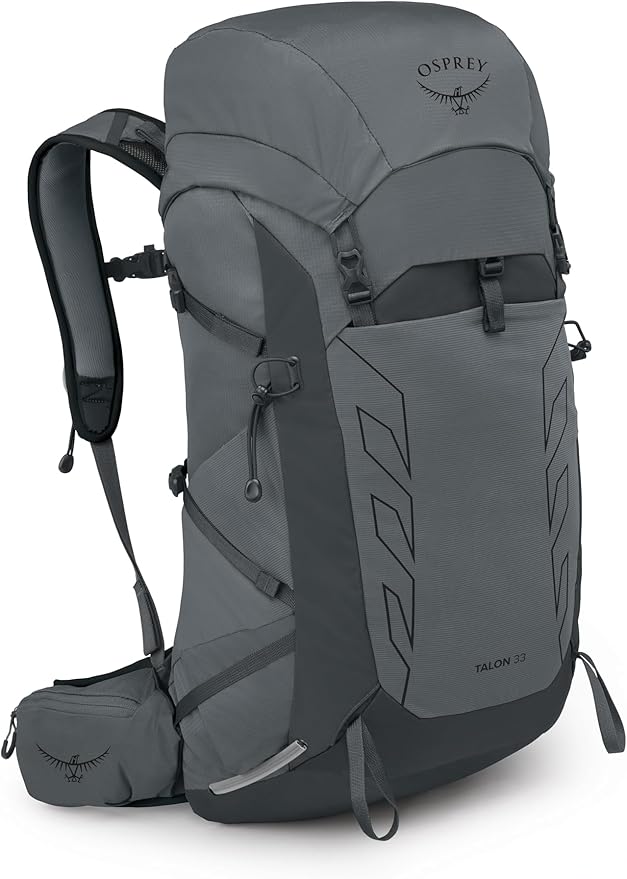 Osprey Talon 33L Men's Lightweight Hiking Backpack - Daypack for Travel & Camping, Phantom Grey/Dark Charcoal