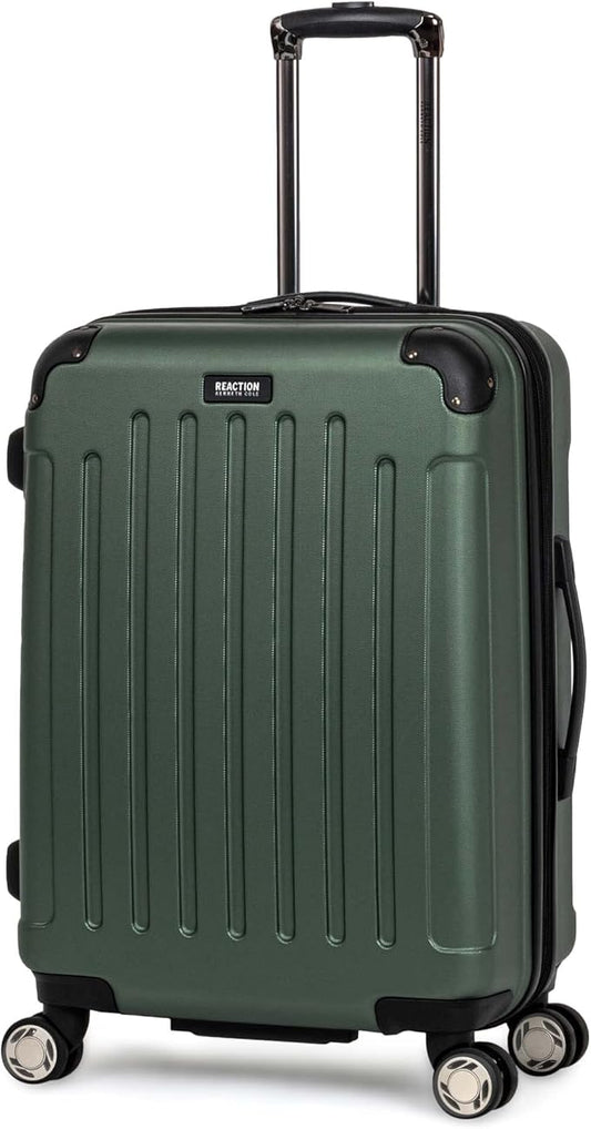 Kenneth Cole REACTION Renegade Luggage Expandable 8-Wheel Spinner Lightweight Hardside Suitcase, Cilantro, 24-Inch Checked