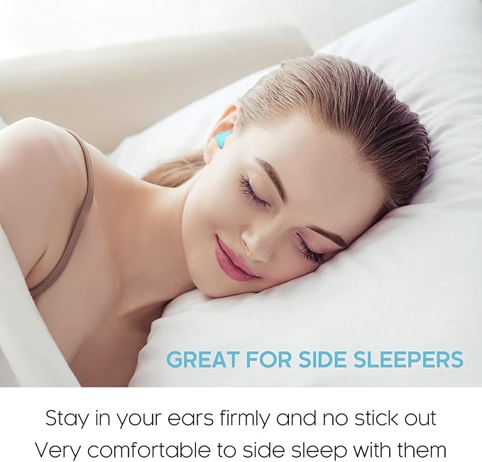 Ear Plugs for Sleeping - Vegpoet Reusable Moldable Silicone Earplugs Noise Cancelling Reduction for Concerts, Swimming, Shooting, Snoring, Airplane, Musicians, Motorcycle, 12 Pack