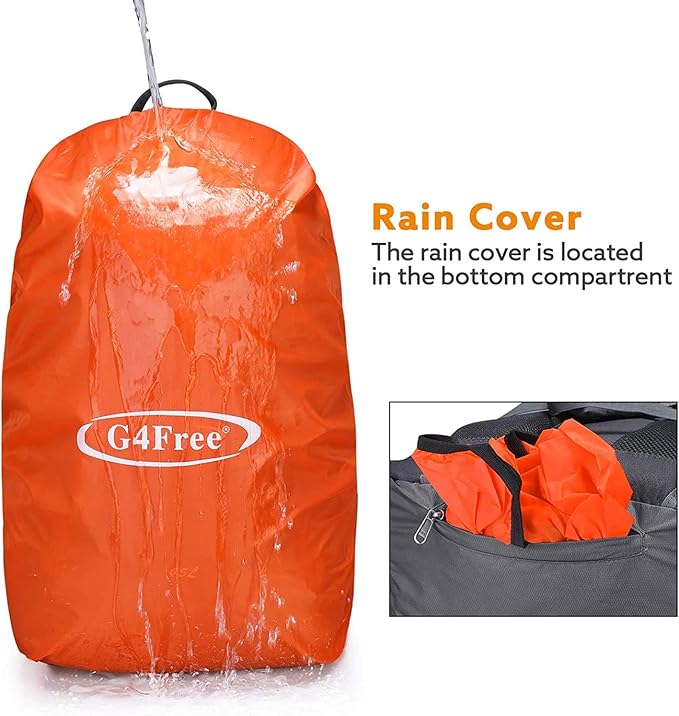 G4Free Hiking Backapck, Dark Grey, One Size