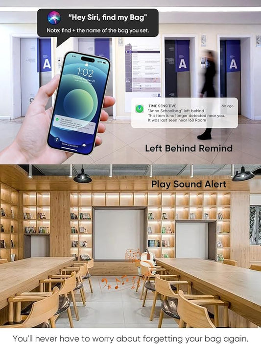 Luggage Tags Built-in Anti-Loss Tracker, Luxury Leather Luggage Tags for Suitcase, Travel Bags, Backpacks, Travel Organizer for Lost Baggage Prevention (Brown*3 Pack)