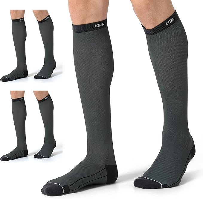 CS CELERSPORT 3 Pairs Compression Socks for Men and Women 20-30mmHg Running Athletic Support Socks
