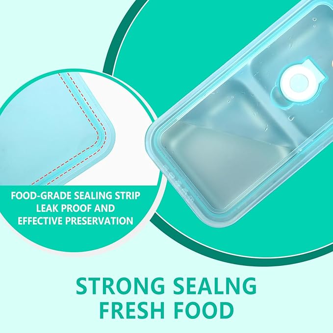 Dobyusf 8-Pack Stainless Steel Snack Containers with Silicone Lids - Dual-Compartment Breathable Food Storage, BPA-Free Reusable Container Set for Office, Travel, On-the-Go Lifestyle