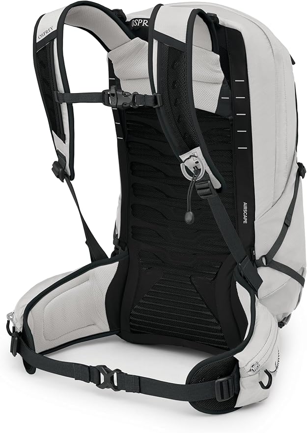 Osprey Talon 22L Men's Lightweight Hiking Backpack - Small Daypack for Travel & Camping, White/Black