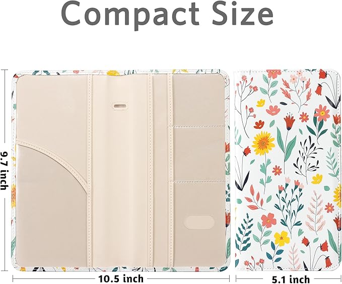 CoBak Car Registration and Insurance Holder - Vehicle Glove Box Car Organizer,Auto Truck Comparment Accessories Case with Magnetic Closure for Driver License,Cards