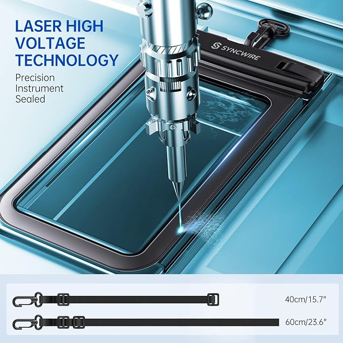 SYNCWIRE Waterproof Phone Pouch [2-Pack] - Universal IPX8 Waterproof Phone Case Dry Bag with Lanyard Compatible with iPhone 15 14 13 12 11 Pro XS MAX XR X Samsung S23 S22 S20 More Up to 7 Inches