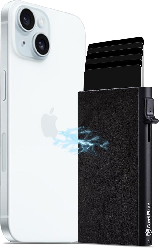Conceal Plus Card Blocr Magnetic iPhone Wallet - Pop Up Magsafe Wallet, Ultra-Thin Metal Card Holder for iPhone 15/14/13/12 Series & Phone Case with MagSafe with RFID Blocking Security