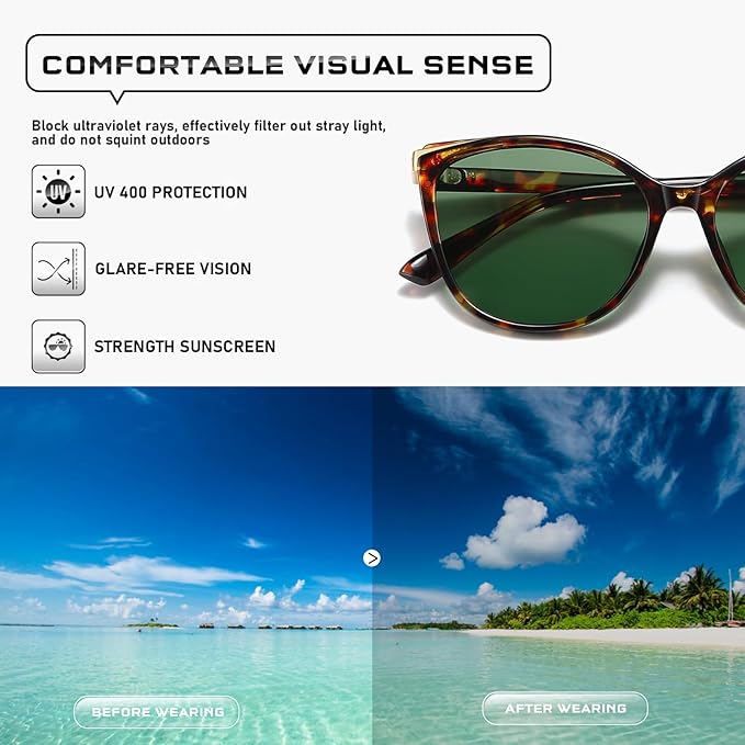 Trendy Cat Eye Sunglasses for Women Fashion Cateye UV400 Protection Glasses CL22017