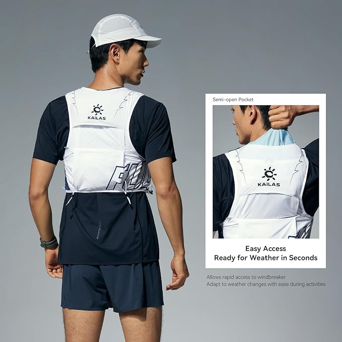 KAILAS FUGA AIR 8 Ⅳ Running Hydration Vest Hydration Pack Lightweight with Two TPU Water Bladders for Women Men Trail Cycling Hiking