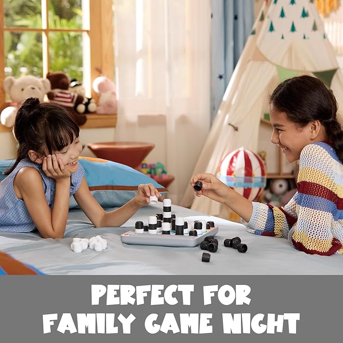 GiiKER Smart Four, 3D AI-Powered 4 in a Row Game, Strategy Board Games with Integrated Referee for 1-2 Players, Travel Games for Ages 6-12 and up, Birthday Gift for Kids Family Game Night