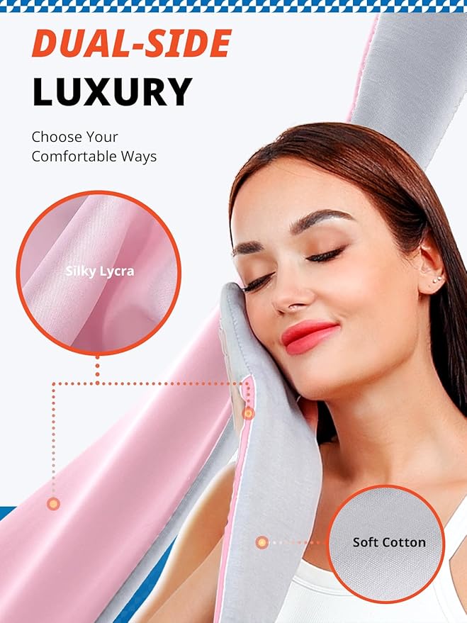 Sleep Mask, Eye Mask for Sleeping, Upgraded Blackout Eye Cover for Women Men, Wider Adjustable Strap for Side Sleeper, Travel, Nap, Yoga, Ultra-Soft, Relief Eye, Pink