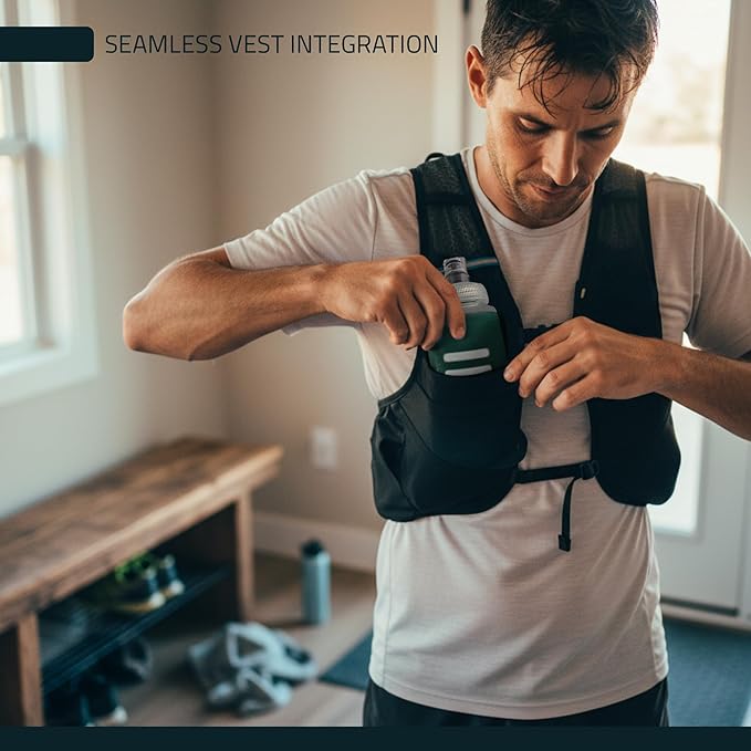 FITLY Soft Flask - Shrink As You Drink Soft Water Bottle for Hydration Pack - Folding Water Bottle Ideal for Running, Hiking, Cycling, Climbing & Rigorous Activity