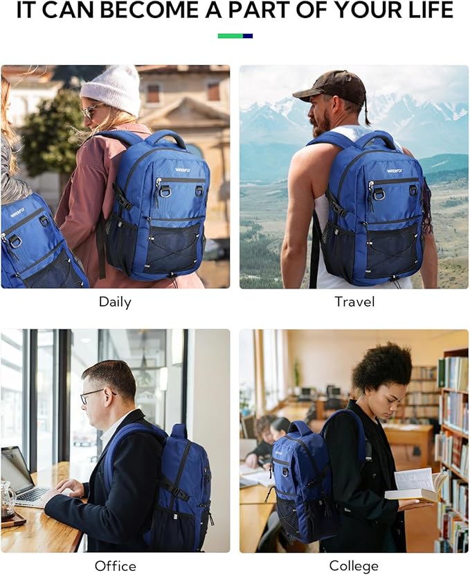 WATERFLY Travel Hiking Casual Backpack: 22L Lightweight Everyday Outdoor City Daypack College Bookbag for Women Men
