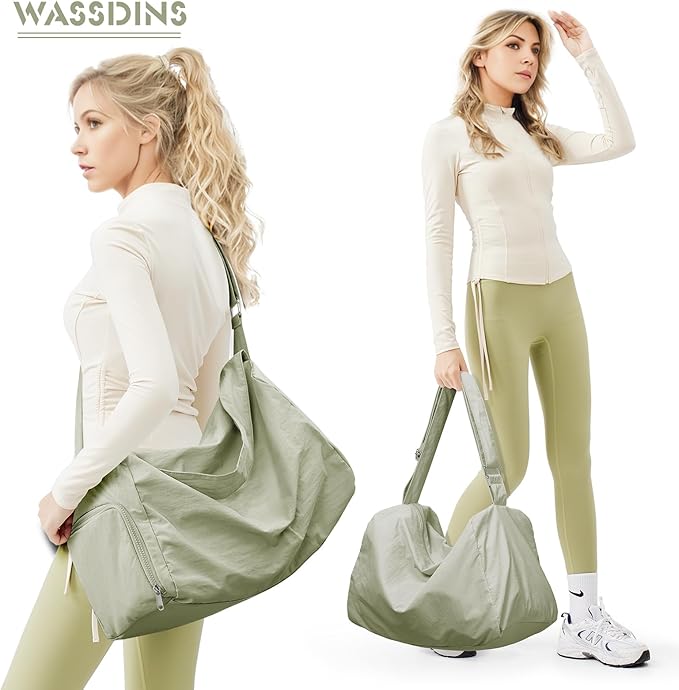 Large Gym Bag with Shoe Compartment, Workout Sport Duffle Bag for Women Travel, Waterproof Shoulder Overnight Bags Lightweight Carry on Tote Bags for Swim, Yoga, Dance