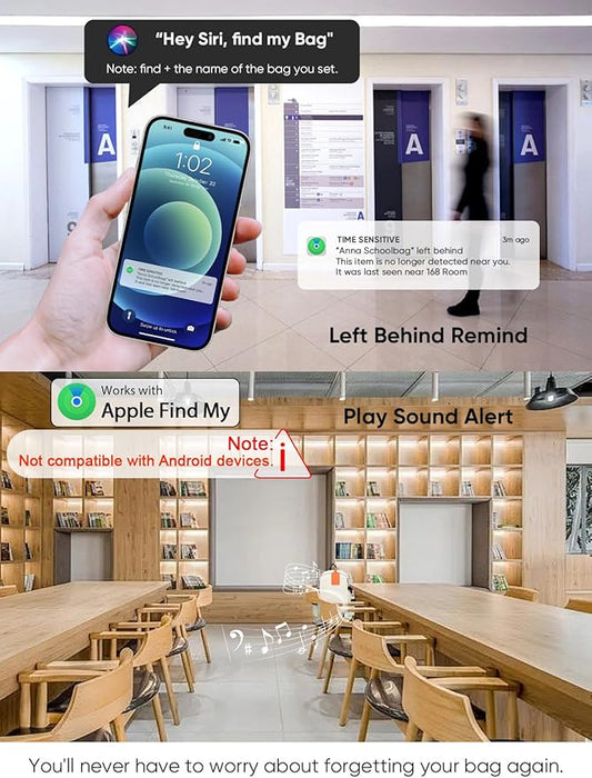 Luggage Tags Built-in Anti-Loss Tracker, Luxury Leather Luggage Tags for Suitcase, Travel Bags, Backpacks, Travel Organizer for Lost Baggage Prevention (Orange)