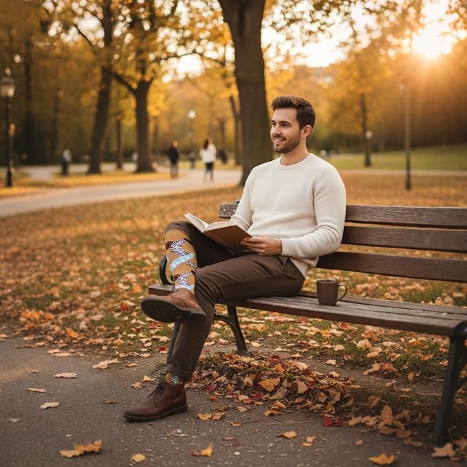 Graduated Compression Socks for Women&Men 20-30mmhg Knee High Socks Travel Hiking Running Stocking