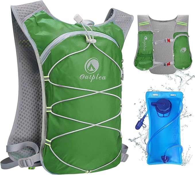 Small Lightweight Running Hydration Vest with 2L Water Bladder for Race, Lightweight Water Backpack Hydropack for Hiking