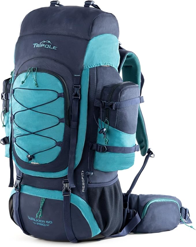 Tripole Walker Pro Rucksack for Trekking and Hiking (Navy Blue, 60)