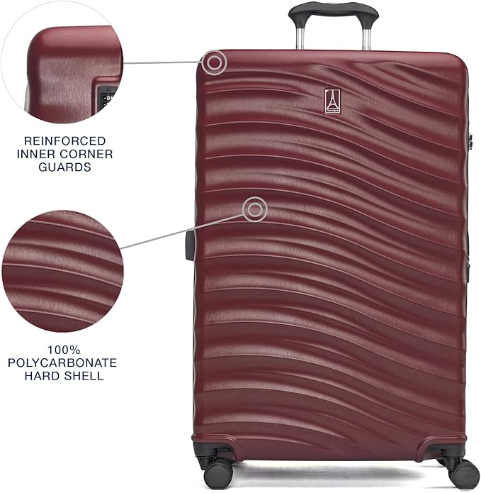 Travelpro Maxlite Air V2 Hardside Expandable Luggage, 8 Spinner Wheels, Lightweight Hard Shell, TSA lock, Cabernet, 2-Piece Set (21/28)