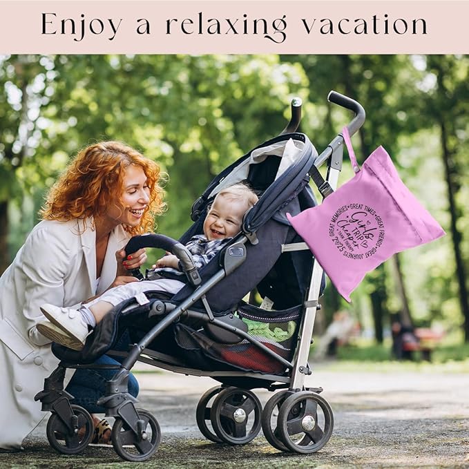 2Pcs Girls Trip Gifts Wet Dry Bag, Beach Wet Bag Favors, Aloha Bags Sunscreen Bags Swimsuit Toiletry Travel Essentials For Women, Beach Travel Gym Laundry bags for Dirty Diaper Swimsuit Gifts