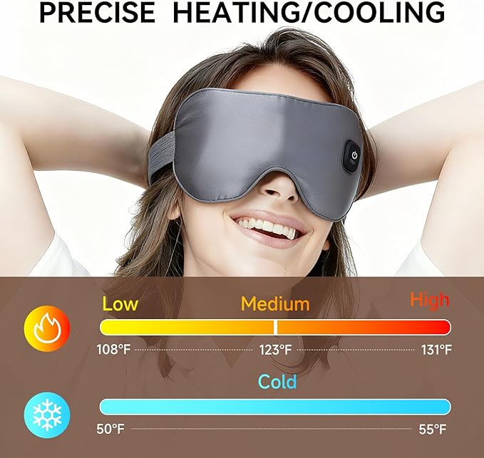 Eye Mask Cool Heat Eye Heated Eye Mask Intelligent Dual Modes, A New Eye ExperienceBirthday Gifts for Women Men