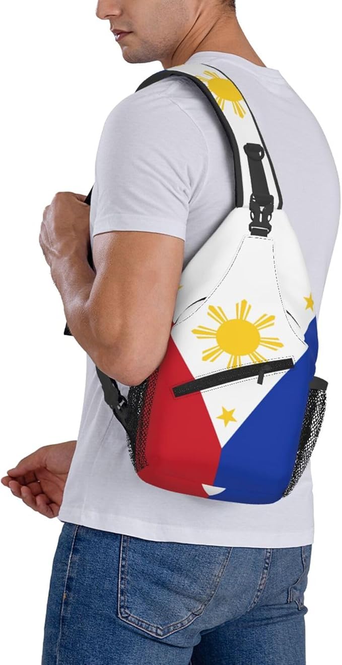 GJXFLSY Philippines Flag Sling Backpack Crossbody Bag Casual Chest Bags Travel Hiking Daypack Shoulder Bag for Women Men