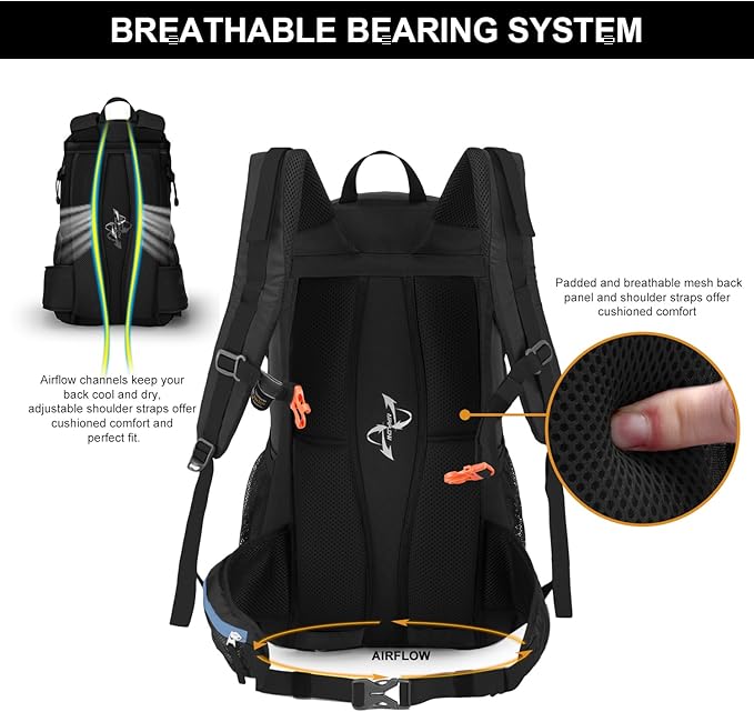 MOUNTAINTOP 25L/40L Hiking Backpack,Lightweight Travel Backpack for Men Women Outdoor Backpacking, Camping