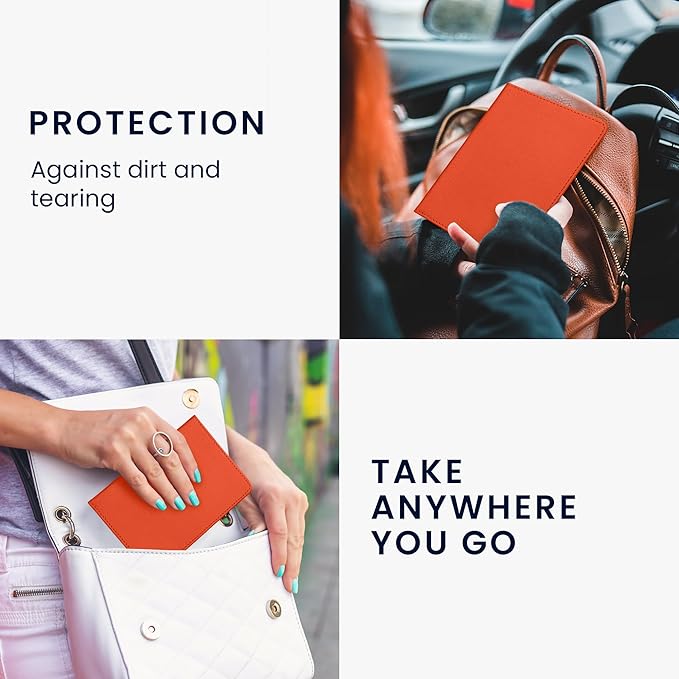 kwmobile Registration and Insurance Holder - Car Document Holder for Vehicle Documents and Cards - PU Leather - Black
