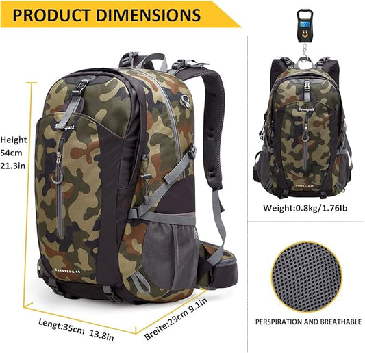 SPEEDPARK Hiking Backpack 40L Waterproof Hiking Daypack with Rain Cover, Outdoor Trekking Travel Backpacks for Men Women